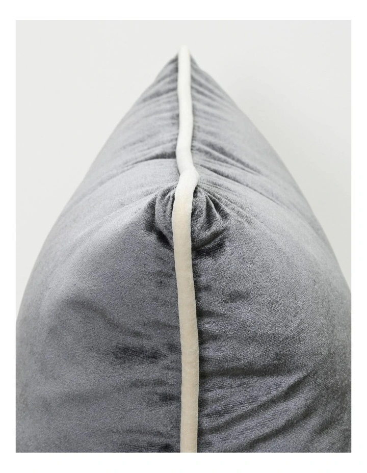 SOHO - CHRISTIAN GREY - VELVET CUSHION - WHITE PIPE image 3