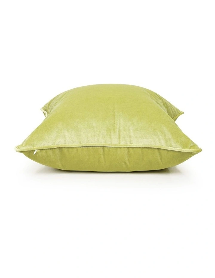 SOHO - LIME - VELVET CUSHION - WHITE PIPE image 3