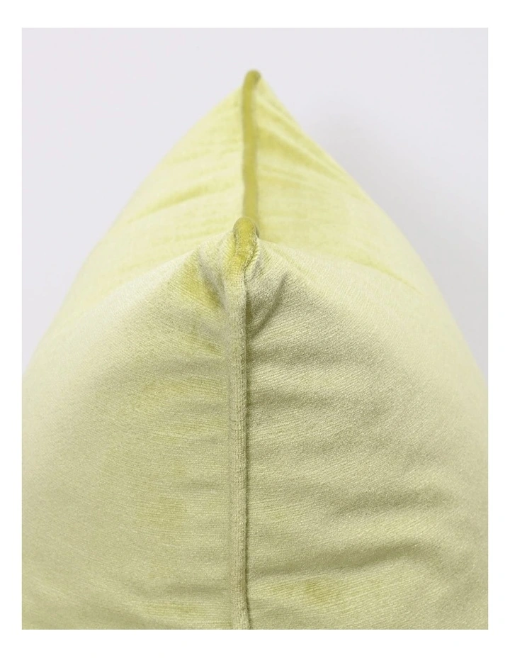 SOHO - LIME - VELVET CUSHION - WHITE PIPE image 4