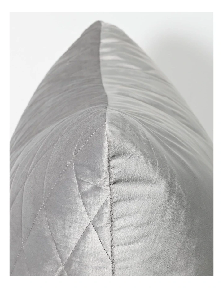 COCO QUILTED - PEBBLE GREY - VELVET CUSHION image 3
