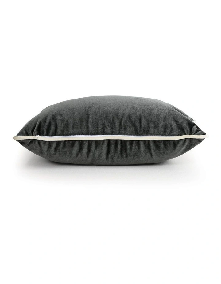 SOHO - DARK GREY - VELVET CUSHION - WHITE PIPE image 2