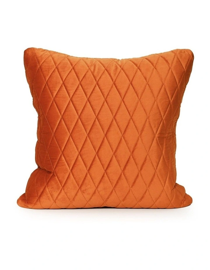 COCO QUILTED - BURNT ORANGE - VELVET CUSHION image 1