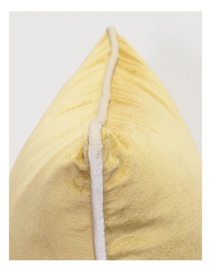 SOHO - MUSTARD - VELVET CUSHION - WHITE PIPE image 3