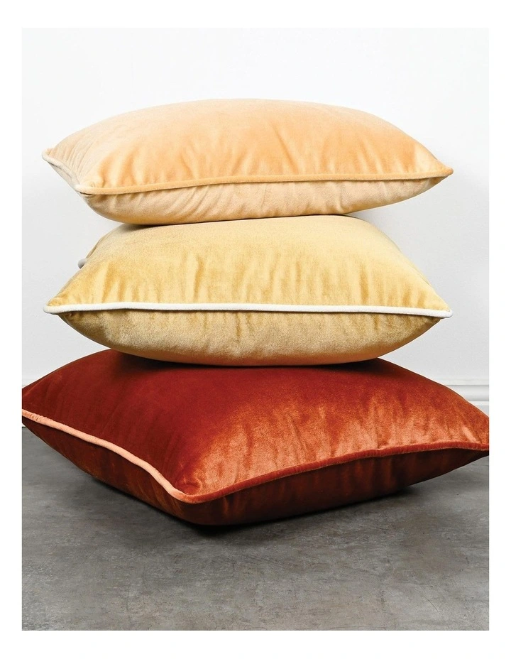 SOHO - MUSTARD - VELVET CUSHION - WHITE PIPE image 4