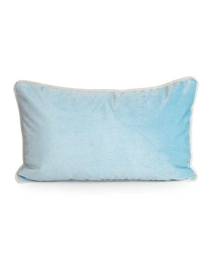 SOHO - ICE BLUE - VELVET CUSHION - WHITE PIPE image 1