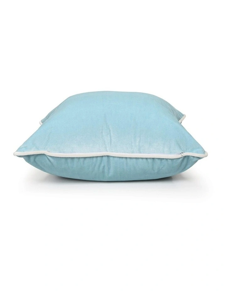 SOHO - ICE BLUE - VELVET CUSHION - WHITE PIPE image 2