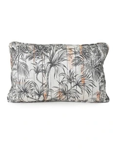 COCO PIPED - BOTANICAL GREY - FABRIC CUSHION- SELF PIPE