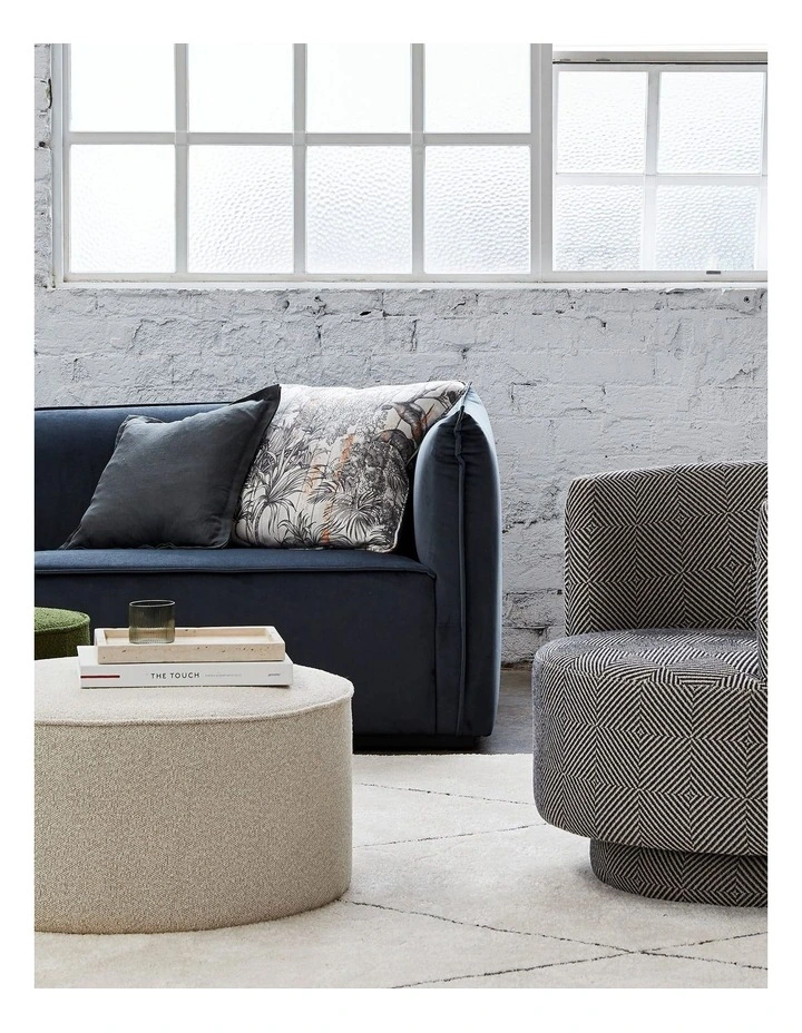 COCO PIPED - BOTANICAL GREY - FABRIC CUSHION- SELF PIPE image 5