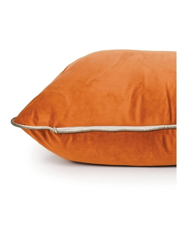 COCO PIPED - BURNT ORANGE - VELVET CUSHION - GOLD PIPE image 4