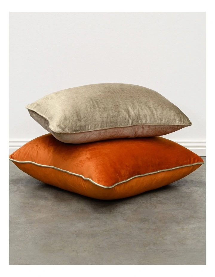COCO PIPED - BURNT ORANGE - VELVET CUSHION - GOLD PIPE image 5