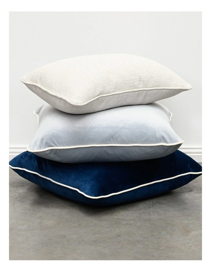 COCO PIPED - TEXTURED PEARL - FABRIC CUSHION - SELF PIPE image 5