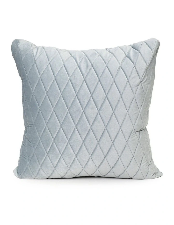 COCO QUILTED - BLUE GREY - VELVET CUSHION image 1