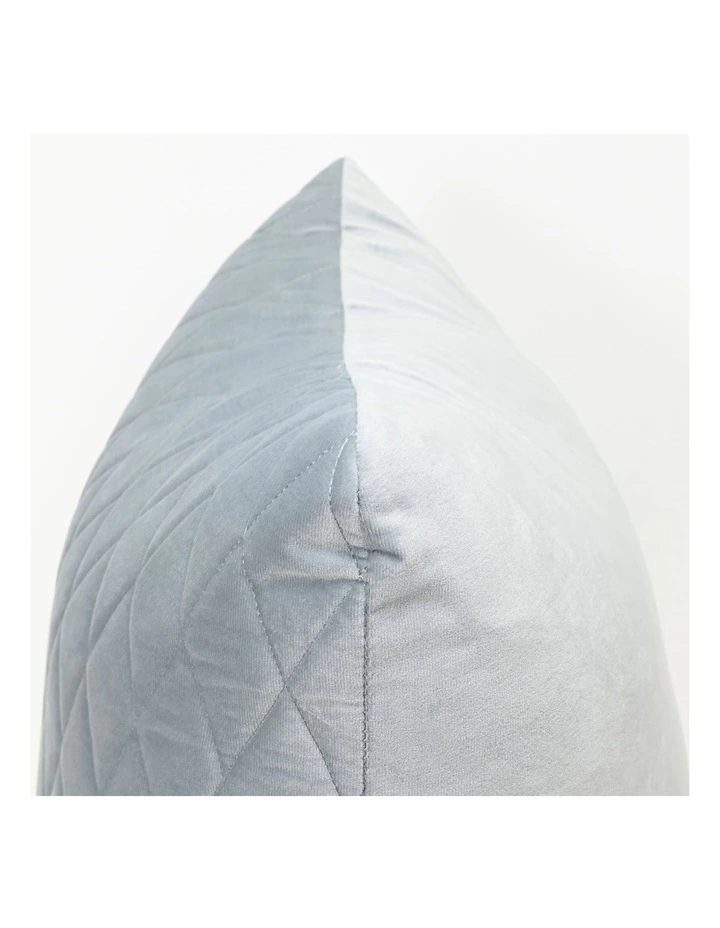 COCO QUILTED - BLUE GREY - VELVET CUSHION image 3