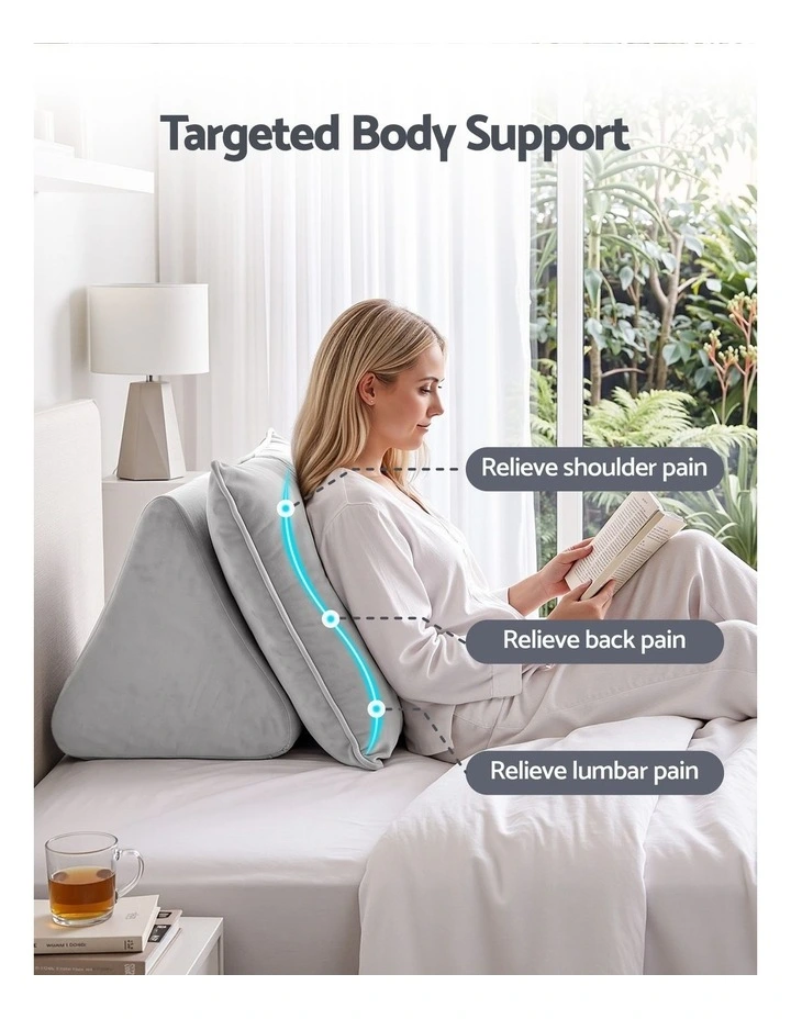 Giselle Ergonomic Back Support Sitting Cushion Pillow with Shredded Sponge Velvet image 4