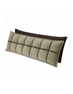 Giselle Chenille Headboard Reading Wedge Pillow with Double-Layer Storage, King Size
