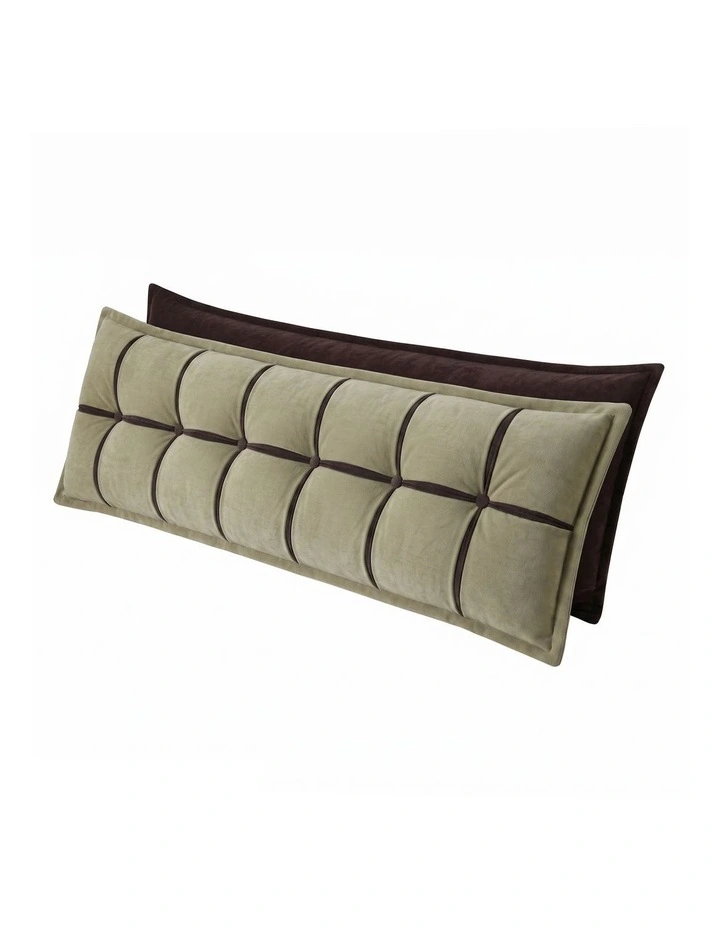 Giselle Chenille Headboard Reading Wedge Pillow with Double-Layer Storage, King Size image 1