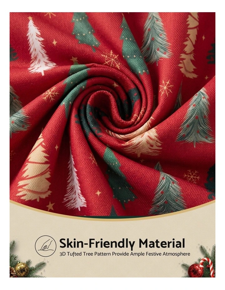 Jingle Jollys Christmas Cushion Covers Set of 4 Pillow Covers 45x45cm Red image 4