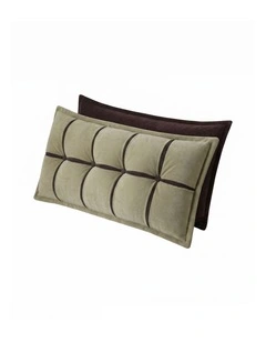 Giselle Chenille Headboard Reading Wedge Pillow with Double Storage, Double Size