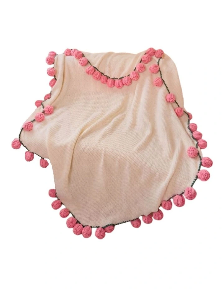 GIOIA CASA 3-in-1 Rosebud Knit Throw in Pink image 1
