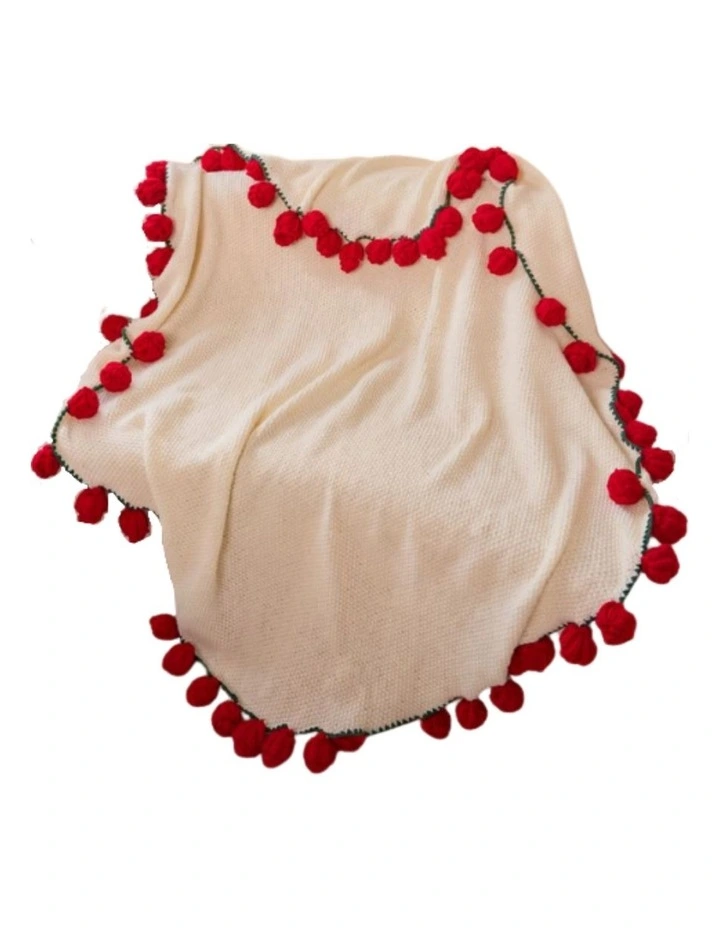 GIOIA CASA 3-in-1 Rosebud Knit Throw in Red image 1