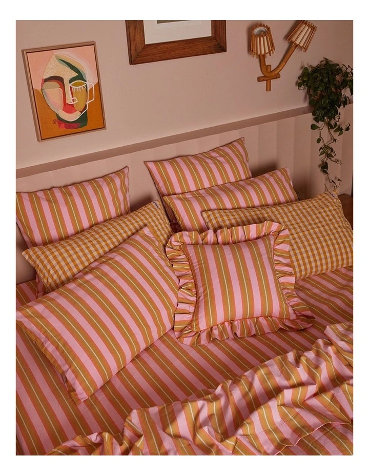 Sunrise Stripe Ruffle Cushion Cover image 5