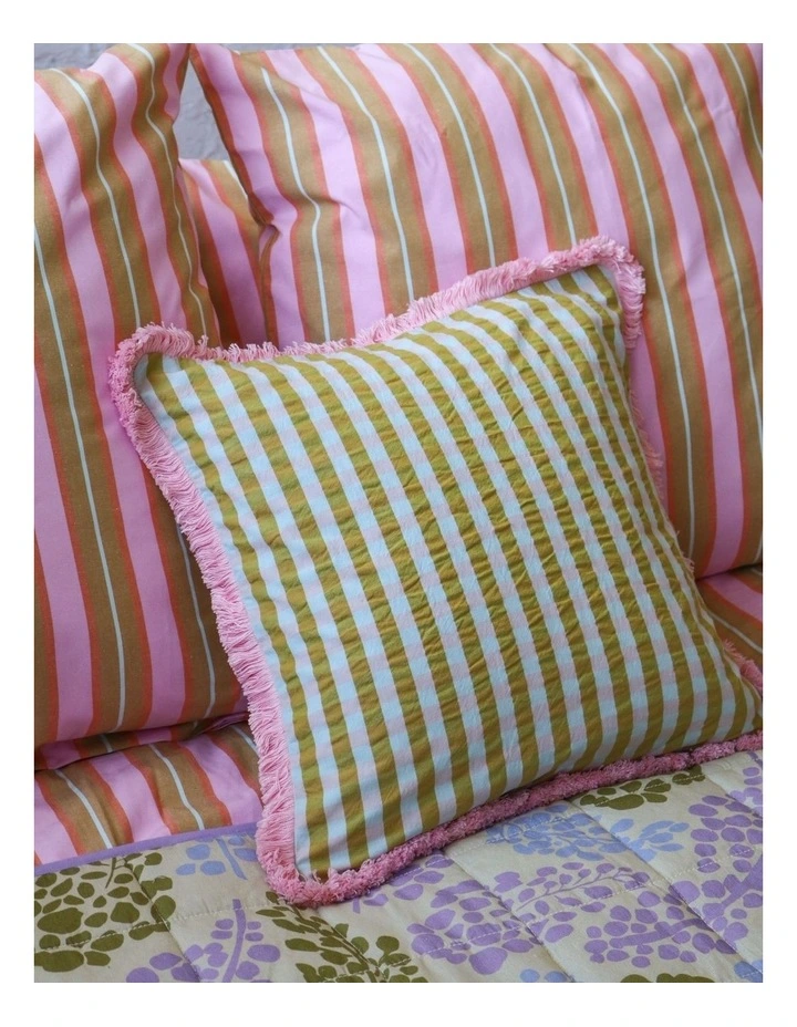 Pink Quartz Seersucker Cushion Cover image 4