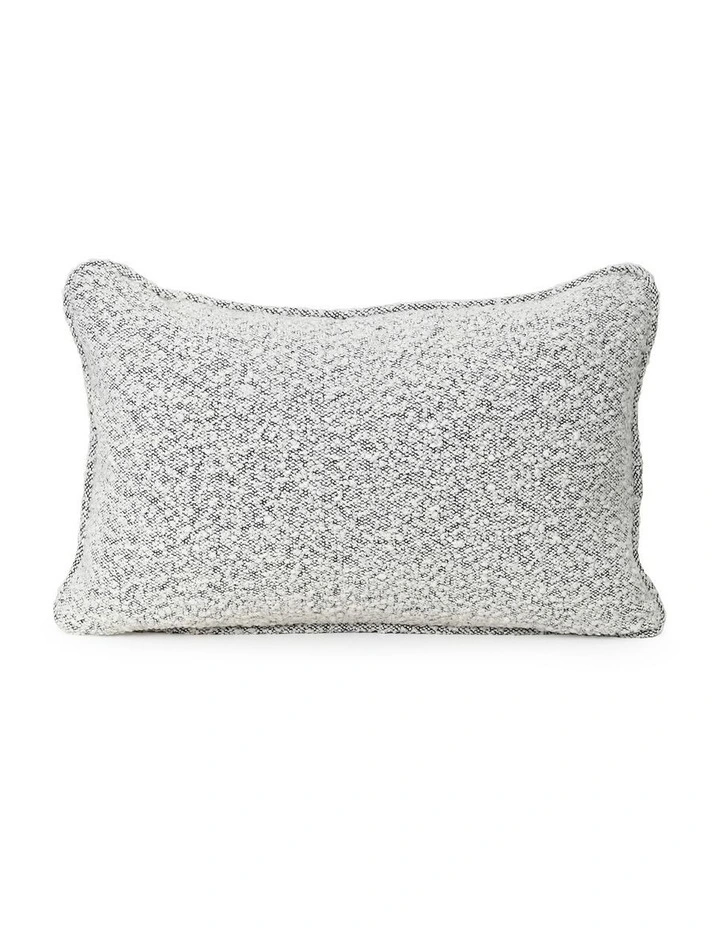Sienna Piped - Black And White Boucle - Boucle Cushion - 35 X 55 - Self Pipe image 1