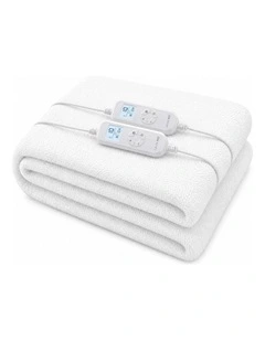 Laura Hill Double Electric Heated Underlay Blanket Fleecy Fabric with Timer