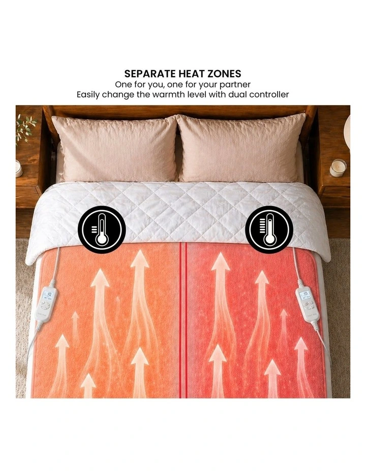 Laura Hill Double Electric Heated Underlay Blanket Fleecy Fabric with Timer image 2