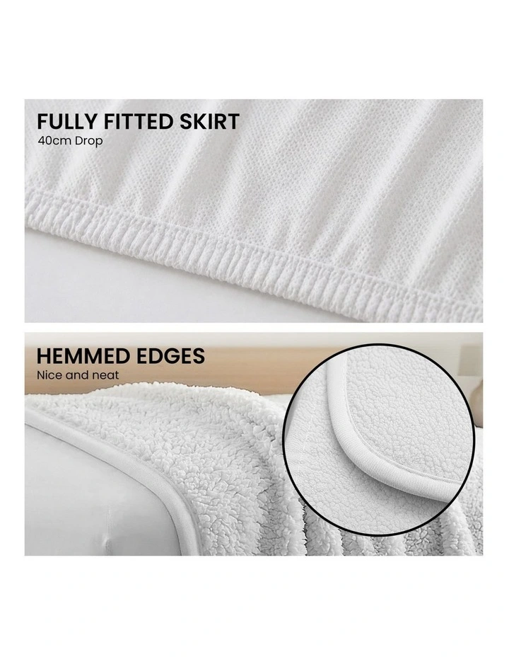 Laura Hill Queen Electric Heated Underlay Blanket Fleecy Fabric with Timer image 5