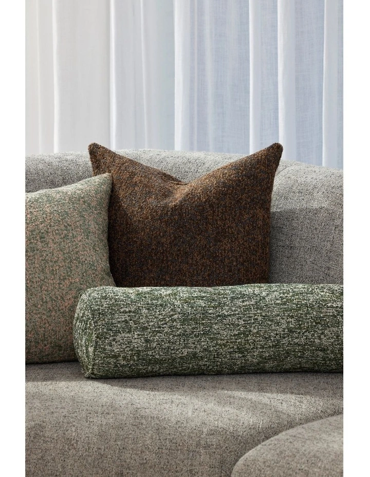 Koba Boucle Bolster Cushion Dark Green Multi 55x18x18cm image 4