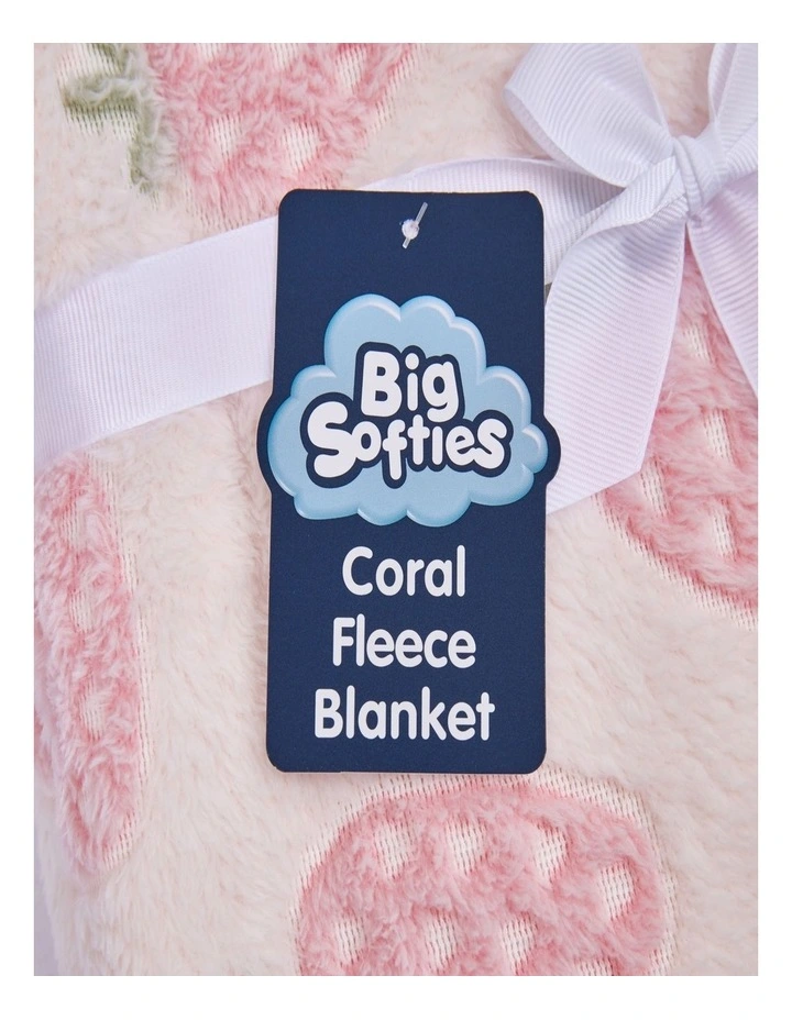 Big Softies Coral Fleece Blanket Strawberry image 2