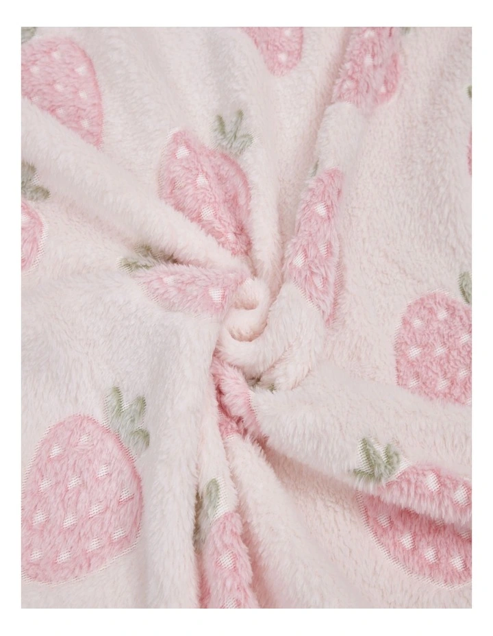 Big Softies Coral Fleece Blanket Strawberry image 4