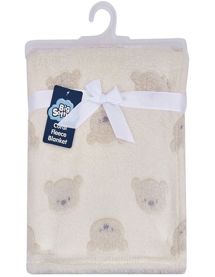Big Softies Coral Fleece Blanket Bear image 1