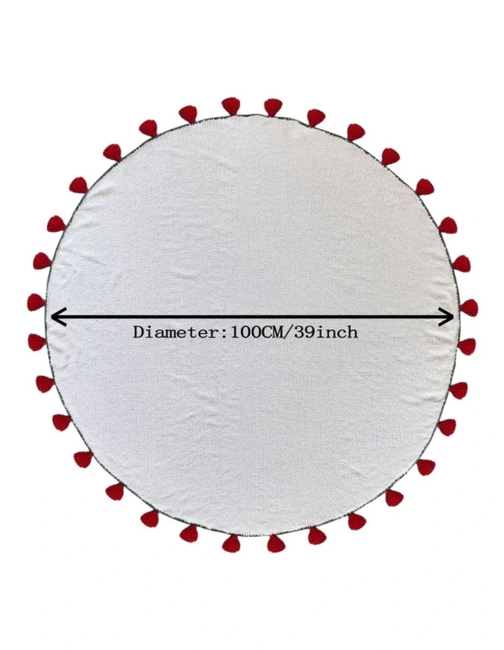 GIOIA CASA 3-in-1 Rosebud Knit Throw in Red (100cm Diameter) image 2
