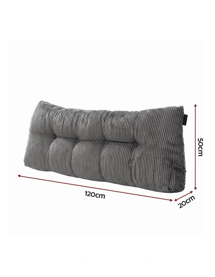 Giselle Headboard Pillow for Dorm Daybed, Reading Wedge, 320g Corduroy, Pockets, Double image 2