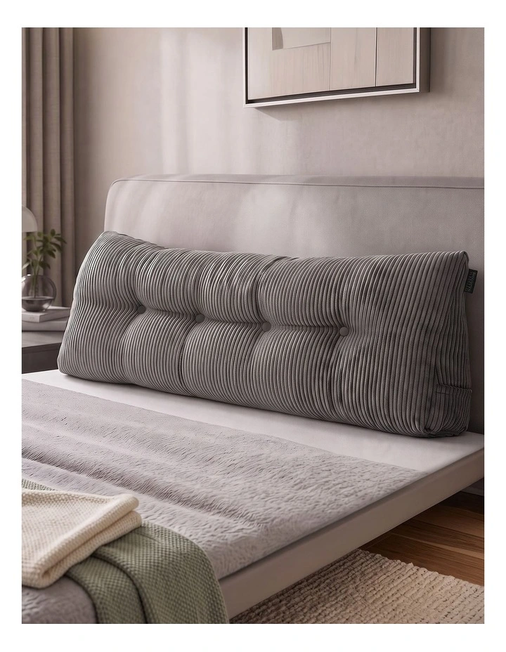 Giselle Headboard Pillow for Dorm Daybed, Reading Wedge, 320g Corduroy, Pockets, Double image 6