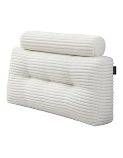 Giselle Wedge Pillow Headboard, Anti-Flat Foam, 330g Corduroy Cover, Pockets, King Single
