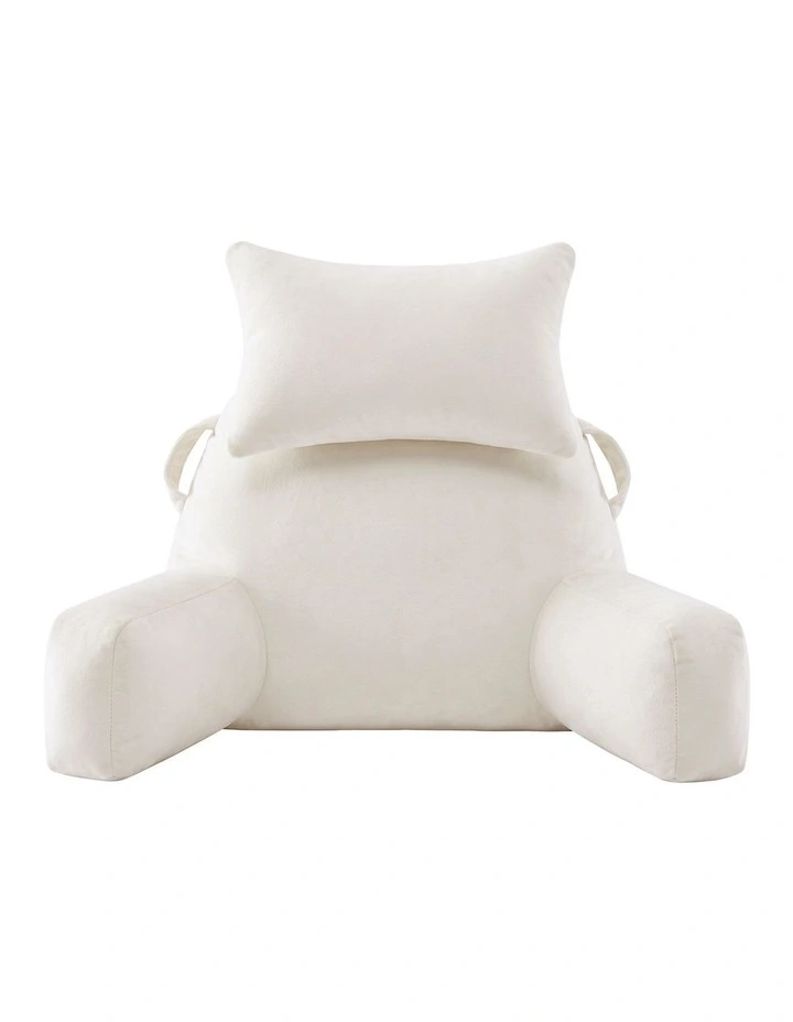 Giselle Bedding Reading Pillow with Detachable Neck Roll & Armrests, Beige image 3