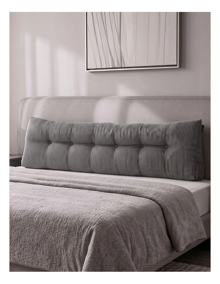 Giselle Headboard Pillow for Dorm Daybed, Reading Wedge, 320g Corduroy, Pockets, King image 6