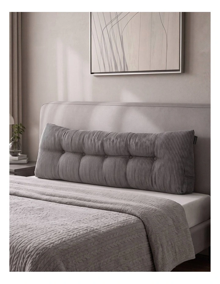 Giselle Headboard Pillow for Dorm Daybed, Reading Wedge, 320g Corduroy, Pockets, Queen image 6