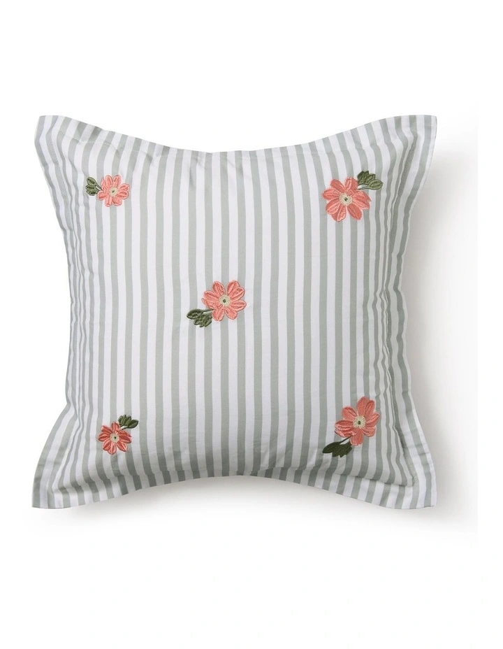Dreamaker Lolita Embroidered Cushion 45x45cm in Green image 2