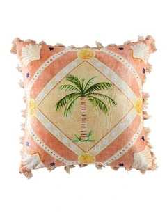 Palm Cove Toffee Cushion