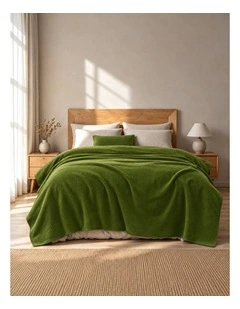 Laconia 400gsm Wool blanket  - Moss Green