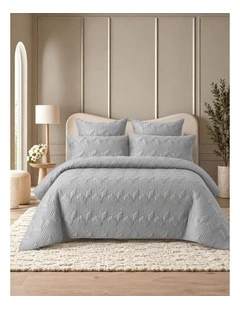 Accessorize 400TC Bamboo Cotton Coverlet Set Grey