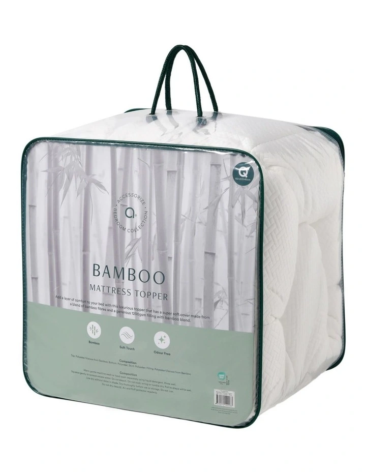 Accessorize 1200GSM Bamboo Mattress Topper image 3