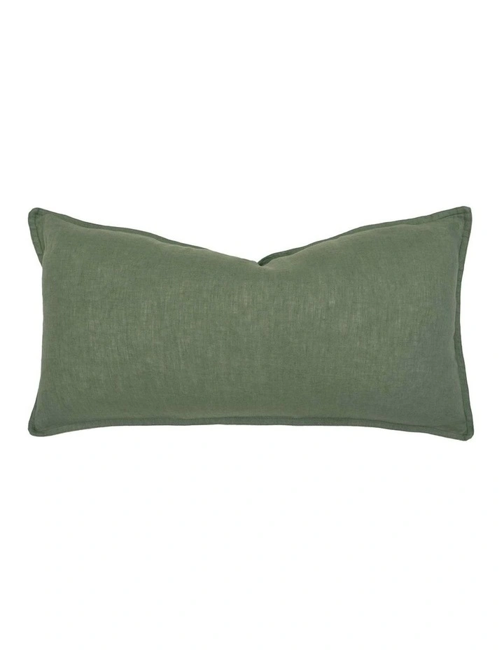 Linen Rectangle Cushion Moss image 1