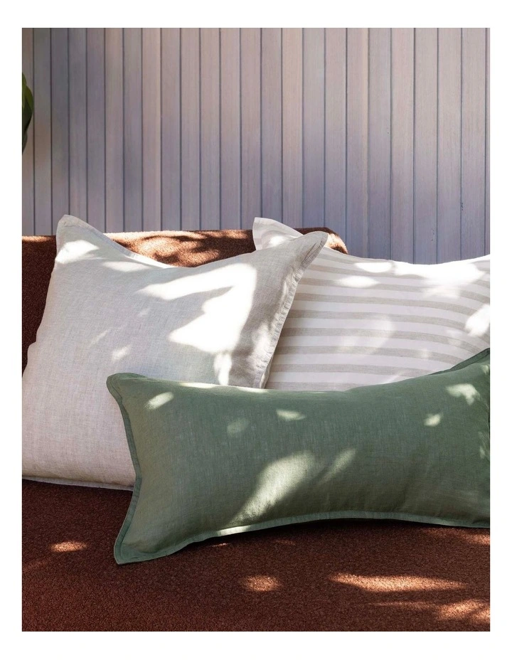 Linen Rectangle Cushion Moss image 2