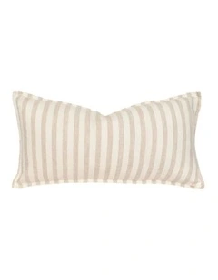 Linen Rectangle Cushion Natural Stripe