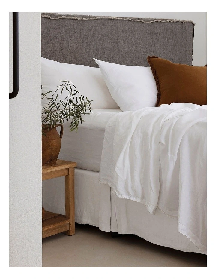 Linen Valance in White image 2